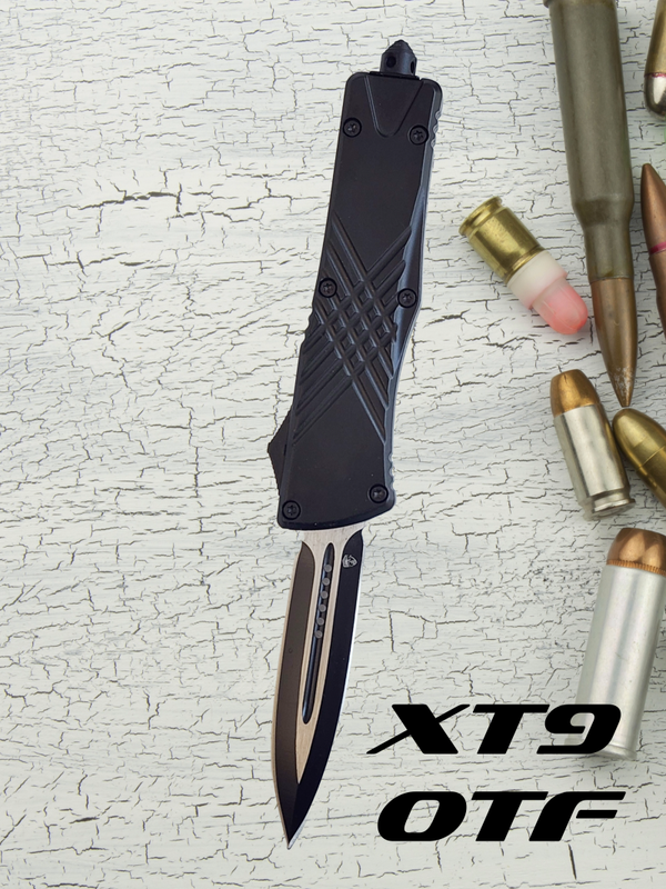 Venom XT9 OTF Knife - Black (Double Edge 3.25")