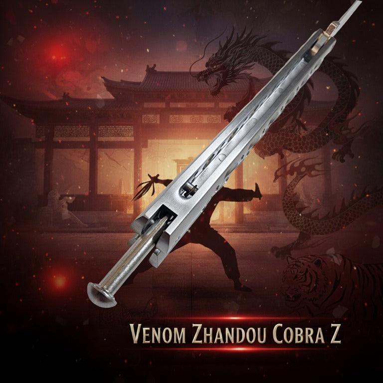 Venom Zhandou Cobra Z Balisong Knife {Satin Bowie 3.5")