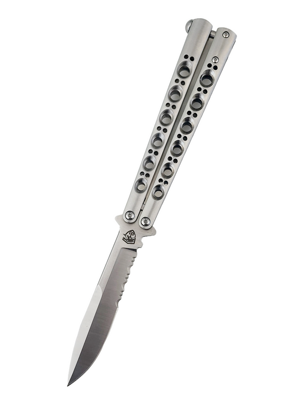 Venom Zhandou Cobra Z Butterfly Knife (Drop Point Par Serr 3.5").