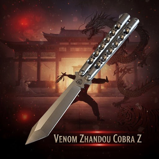 Venom Zhandou Cobra Z Butterfly Knife (Tanto 3.5")