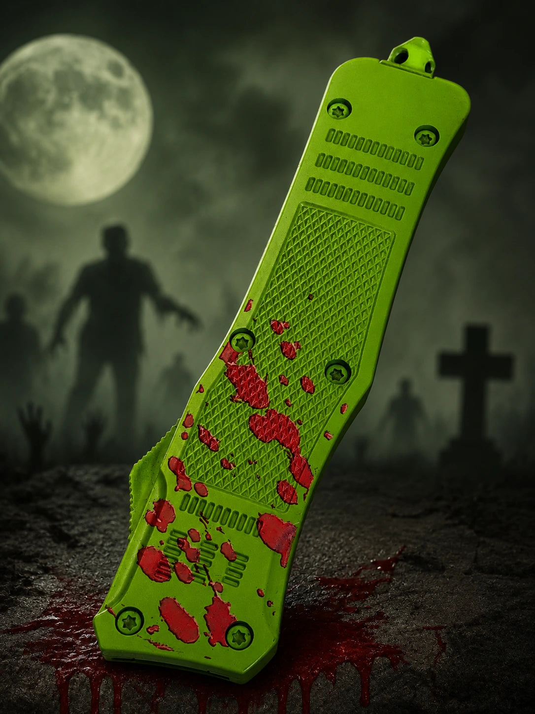 Venom 4TR ELITE Zombie Gen 2 OTF Knife - (Black Drop Point 3.4)