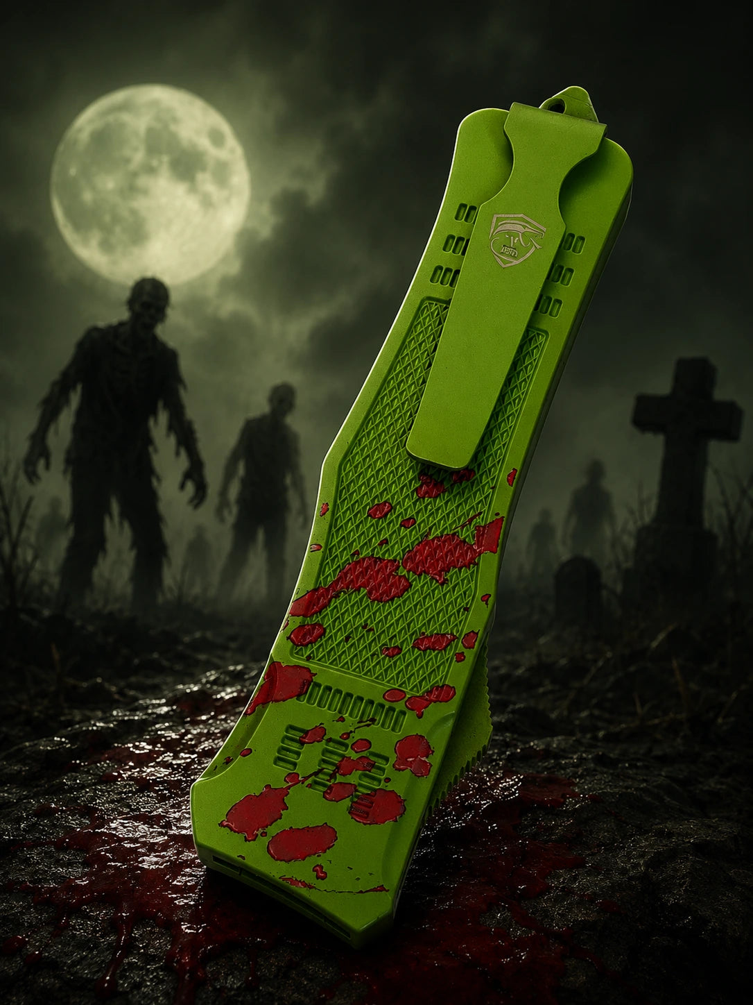Venom 4TR ELITE Zombie Gen 2 OTF Knife - (Black Drop Point 3.4)