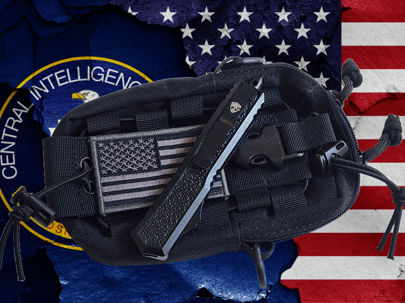 Venom Delta-7R Automatic OTF Knife - Black (Black Double Edge 3.35").