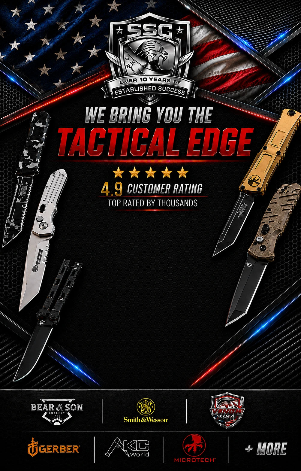 Automatic knives for sale from Southern Sporting Goods featuring OTF, folding automatic and tactical knives