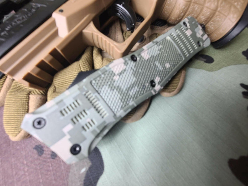 Venom 4TR ACU Camo Tactical OTF Knife | Satin Spartan Edge Camo Models Southern Sporting Goods LLC   